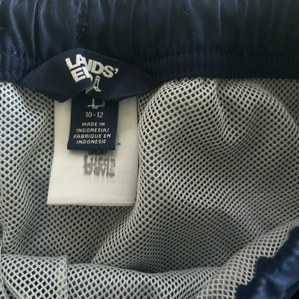 Lands' End Boys Navy  Blue Swim Trunks Size L (10-12) - Picture 3 of 8
